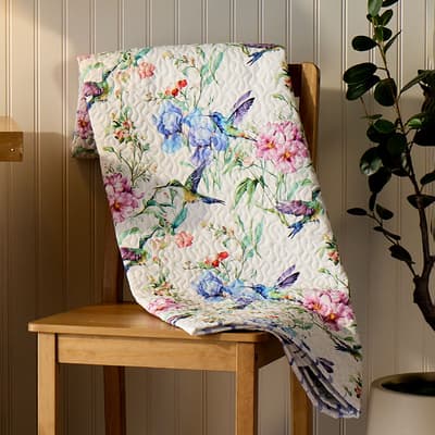 Hummingbird Quilted Thow in Tote