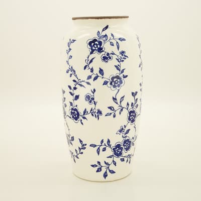Blue Floral Vase