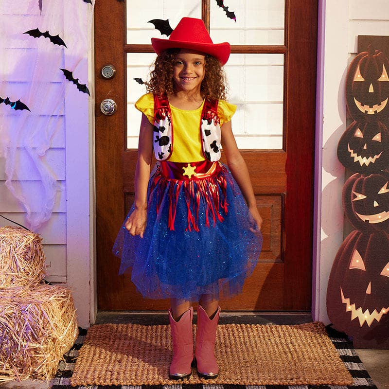 Costume Cow Skirt Rodeo Star Cow Print Denim Short Set – Mia Belle