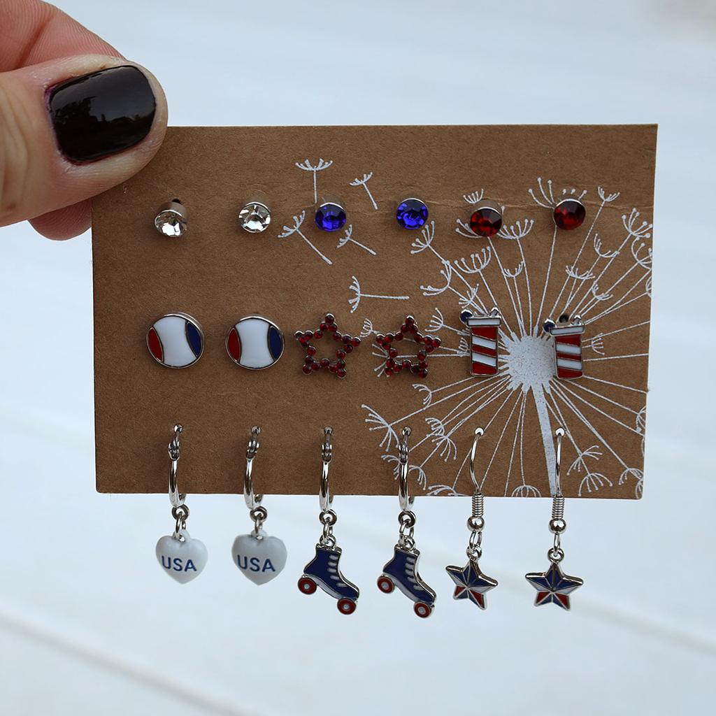 Stud and dangle earring set hotsell