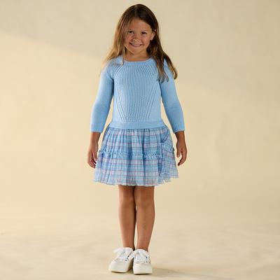 Toddler Sweater Plaid Skirt Dress
