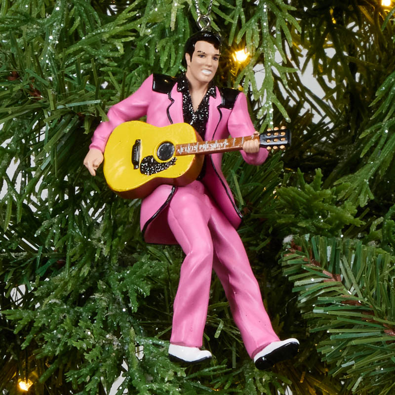 Elvis In Pink Suit Ornament - Cracker Barrel