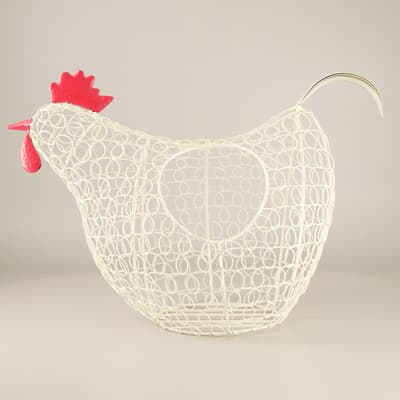 Chicken Shaped Wire Basket