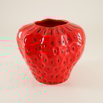 Ceramic Strawberry Vase