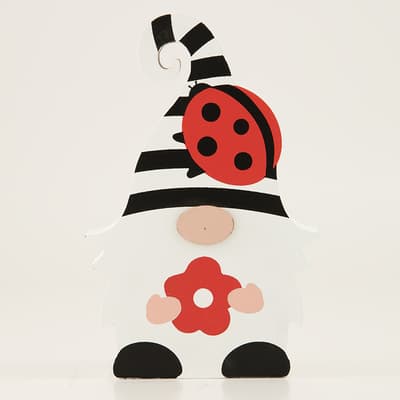 Gnome with Bug Block Sign