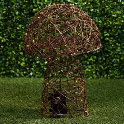 LED Rattan Mushroom - Small