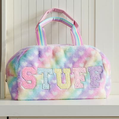 Rainbow Plush Stuff Duffle Bag