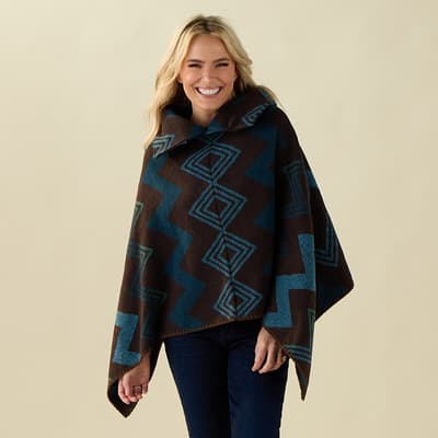 Sweater Print Poncho