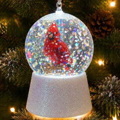 LED Cardinal Water Ball Ornament