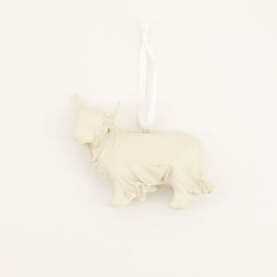 Resin Ghost Highland Cow Ornament