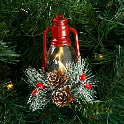 Light Up Red Lantern Ornament