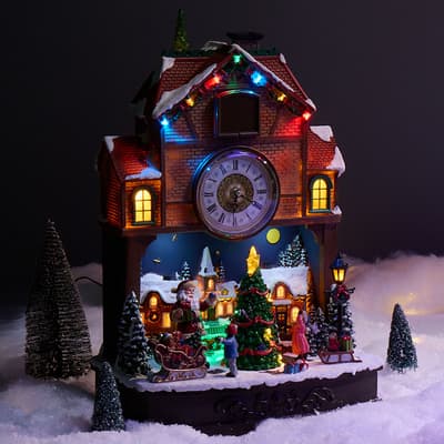 Christmas Village Cuckoo Clock