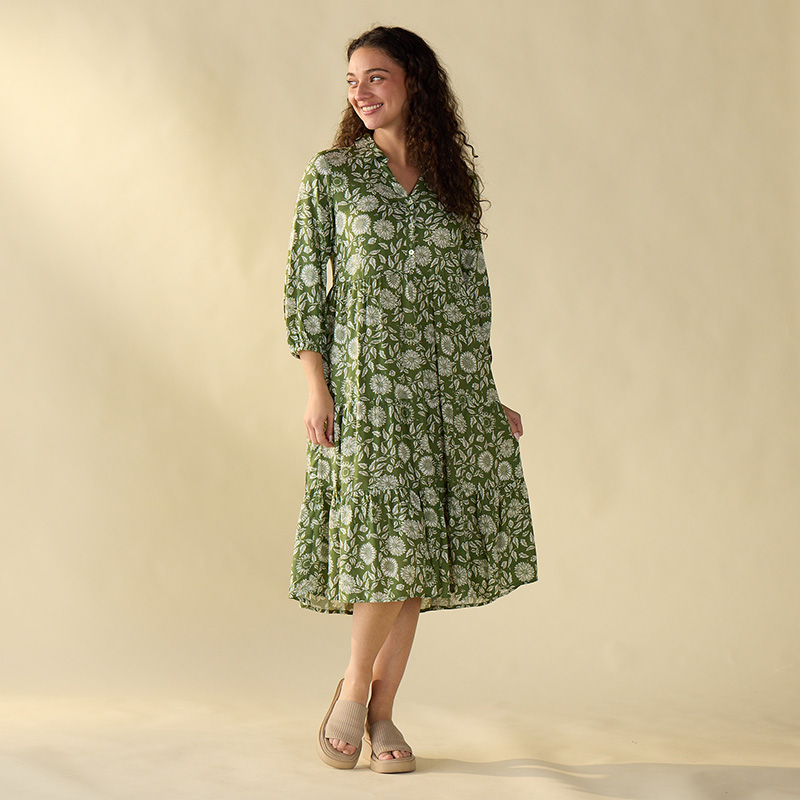 dreamers midi dress green floral Dreamers Midi Dress - Green Floral - Buy Women's Dresses main image 1