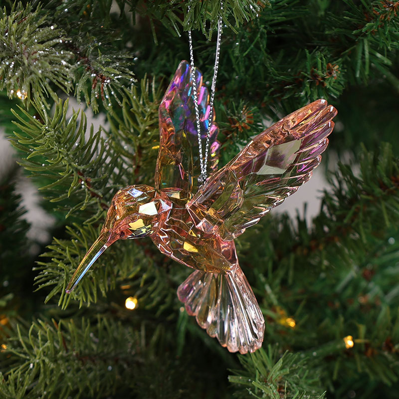 Pink Iridescent Hummingbird Ornament Cracker Barrel