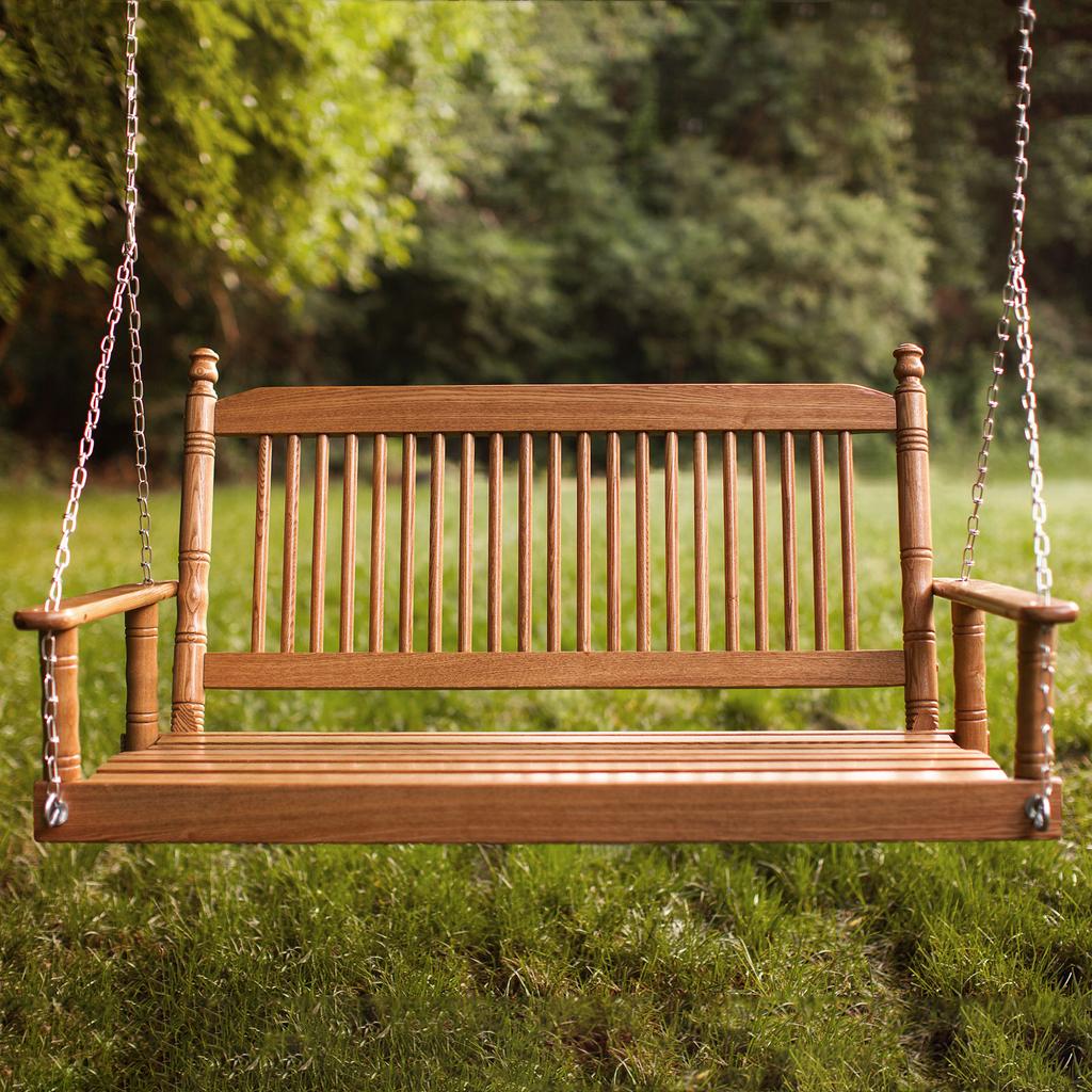 Wooden loveseat online swing