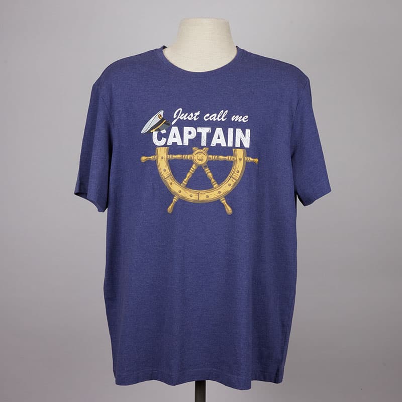 Just call me captain boat Sailing Shirts for Men Large Dark Gray 