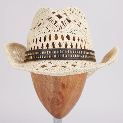 Cowgirl Hat with Studded Strap