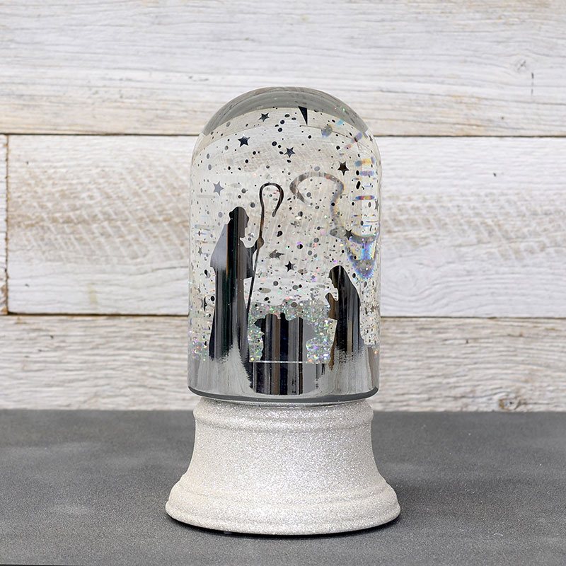Dome Nativity Scene Glitter Globe Cracker Barrel