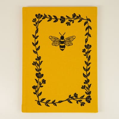 Bee Embroidered Journal
