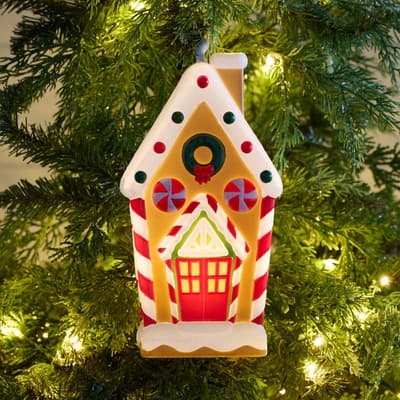 LED Gingerbread House Blow Mold Ornament