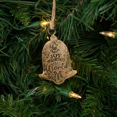Gold Metal Bell Shaped Ornament