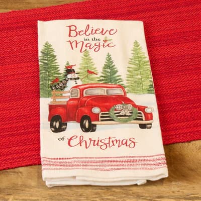 Magic Of Christmas Slub Tea Towel