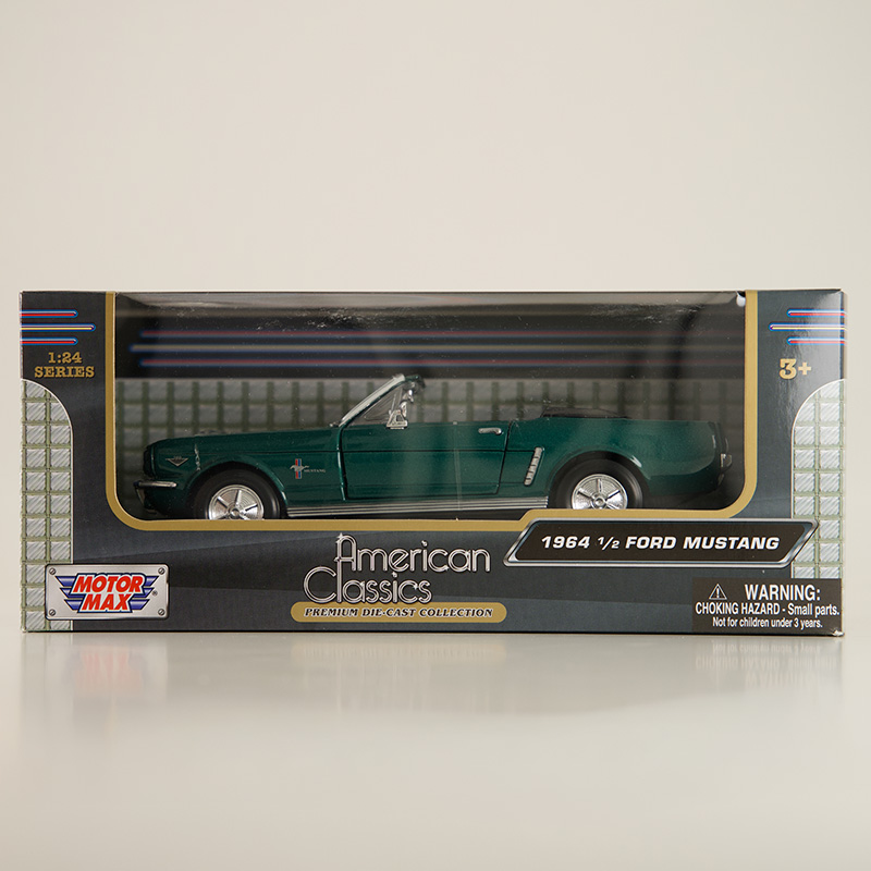 1964 1/2 Green Ford Mustang Convertible Die-Cast - Cracker Barrel