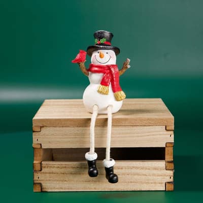 Snowman with Black Hat Sitter