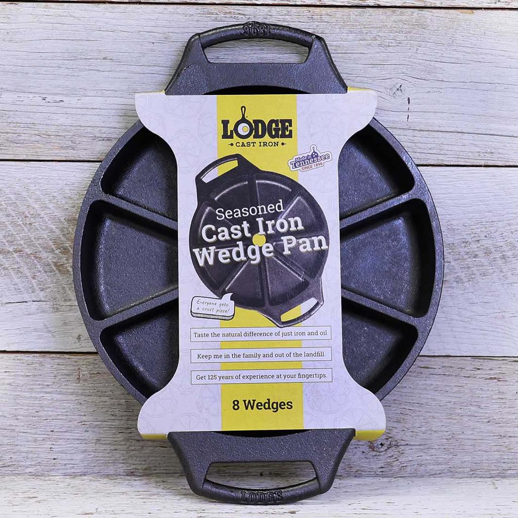 8-impressions Cast Iron Wedge Pan  Lodge Dual Makes Pieces Black