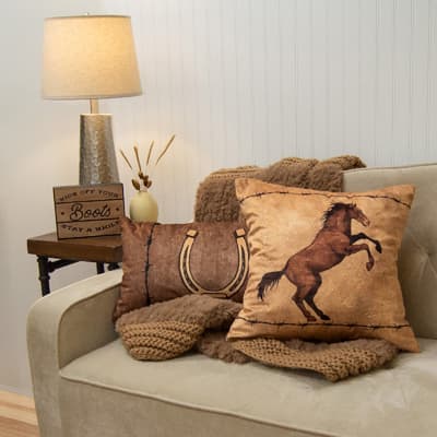 Donna Sharp Cowboy 2 Piece Polyester Decor Pillow Set