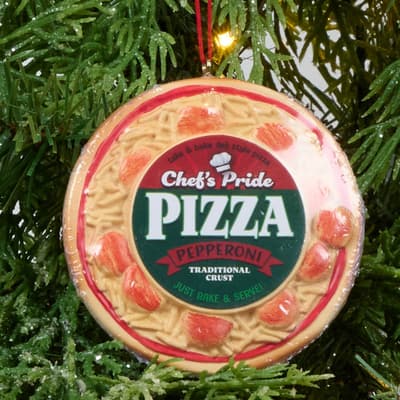 Frozen Pepperoni Pizza Ornament