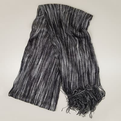 Gray Lurex Shimmer Scarf
