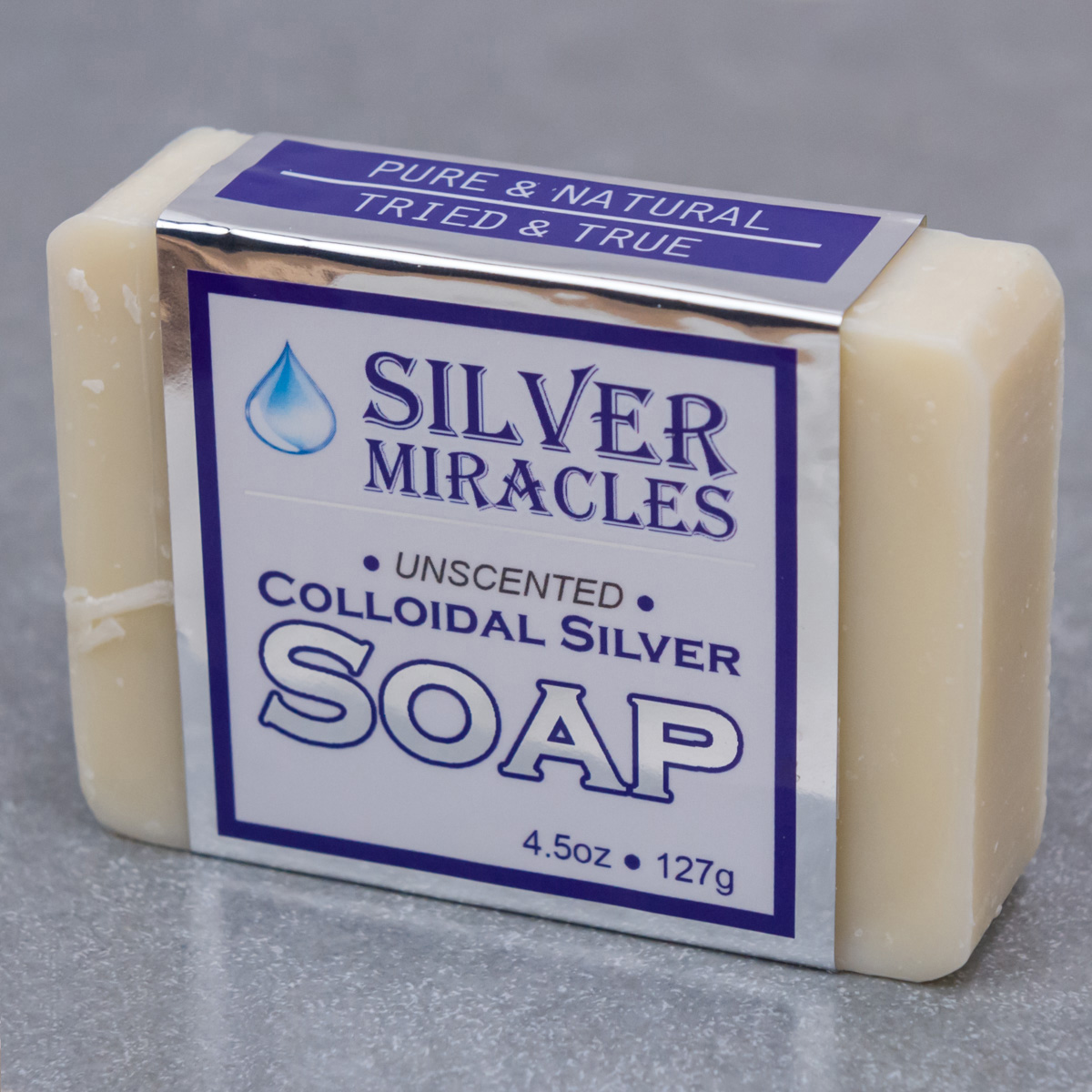 Silver Miracles Unscented Colloidal Silver Bar Soap Cracker Barrel