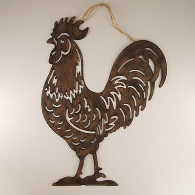 Metal Rooster Wall Decor