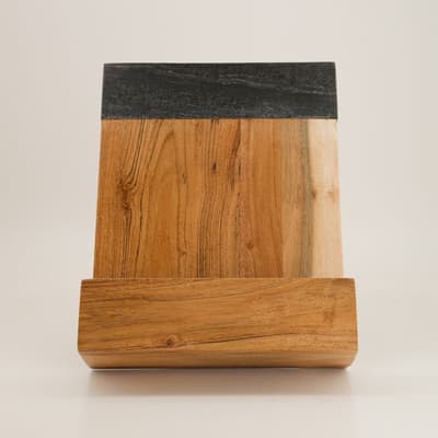 Wood and Marble Cookbook Holder