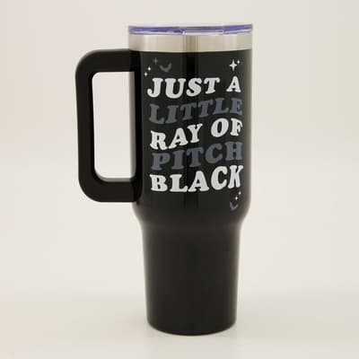 Ray Of Black 40 Oz. Tumbler with Straw