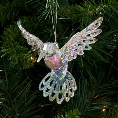 Iridescent Hummingbird Ornament