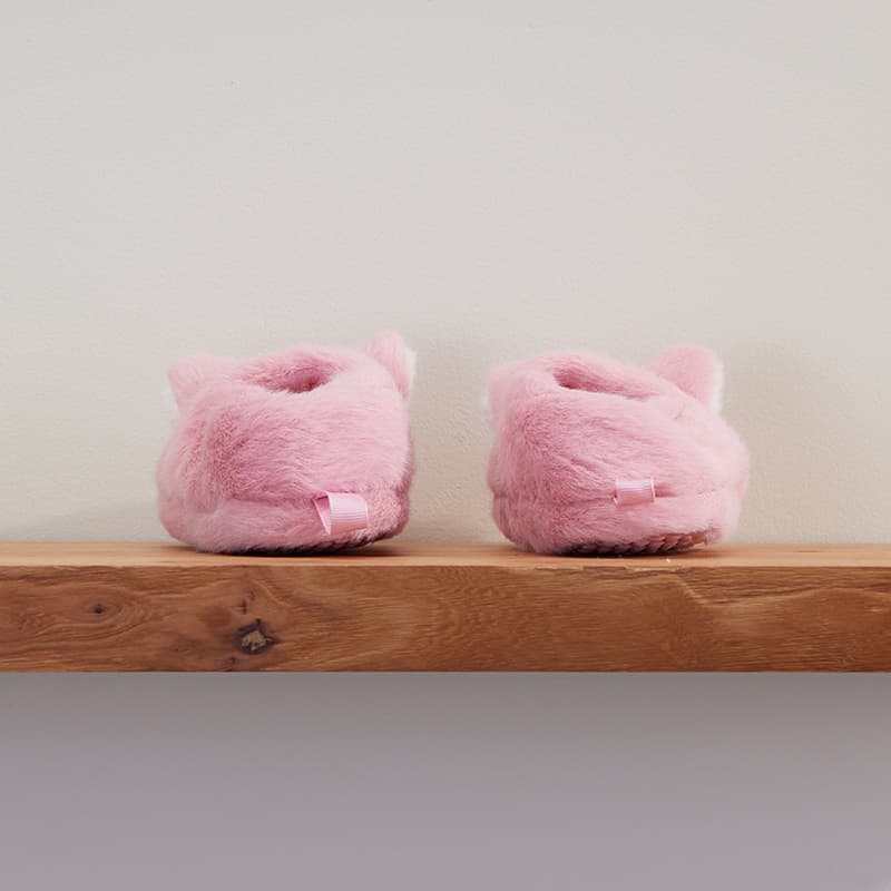 Toddler Faux Fur Cat Slippers Cracker Barrel