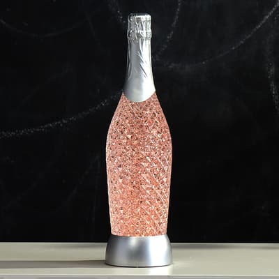 Silver Bottle Shaped Glitter Globe