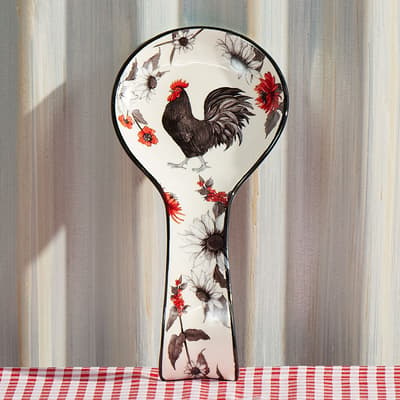 Rooster Stoneware Spoon Rest