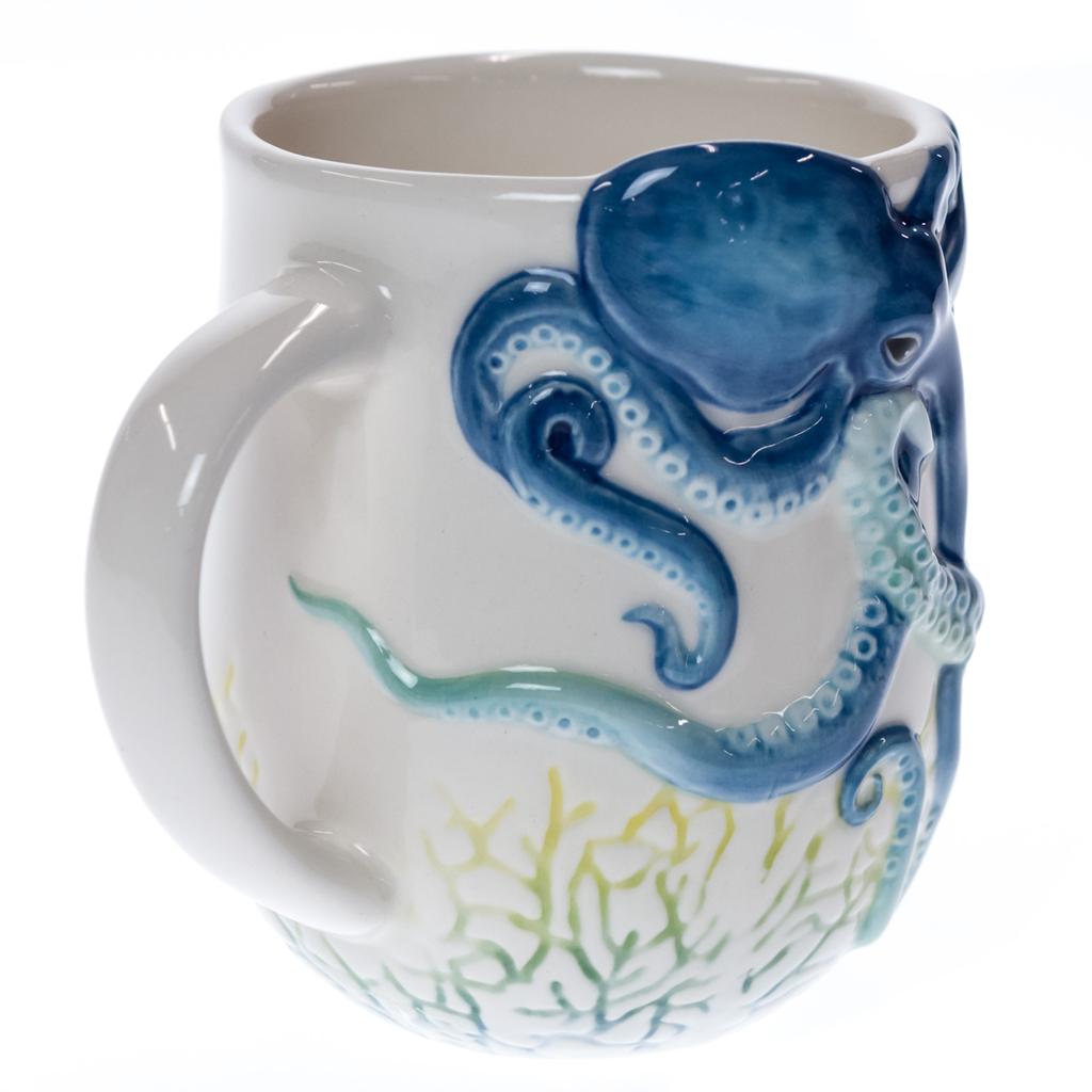 Octopus Coffee Cup, Nautical Coffee Mug