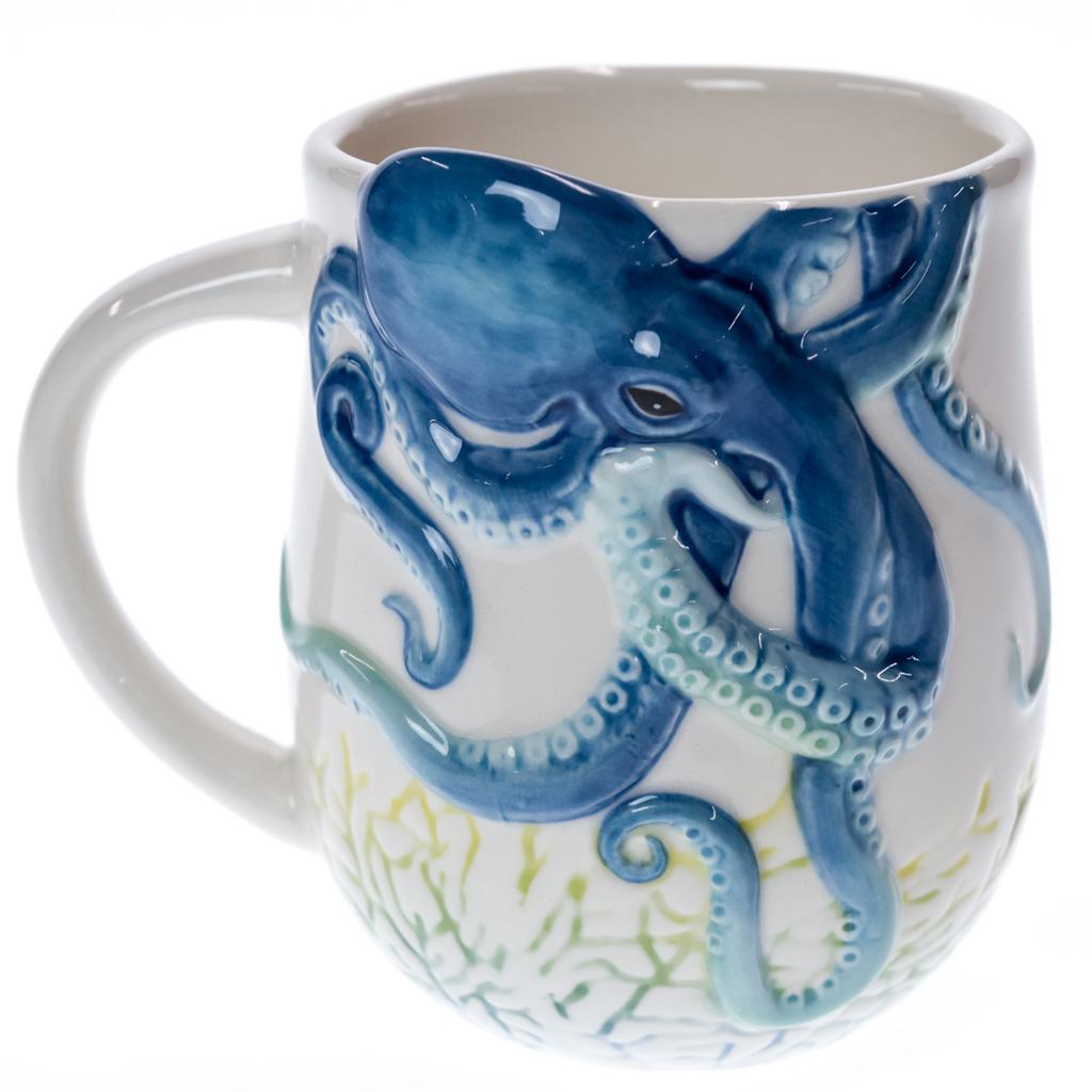 Octopus Coffee Cup, Nautical Coffee Mug