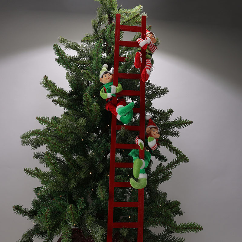 Elves On Ladder Oversized Ornament Cracker Barrel