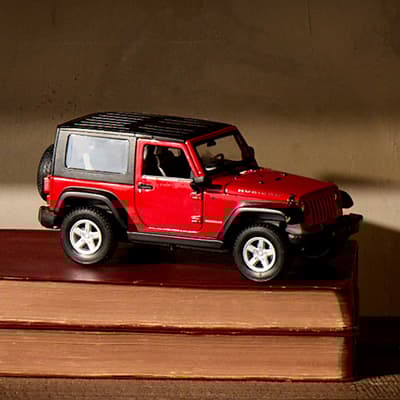 Red Die-Cast Jeep Wrangler Rubicon HT