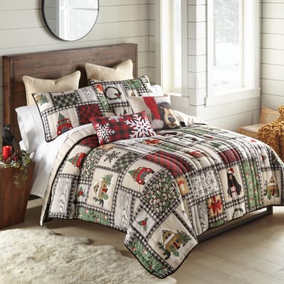 Your Lifestyle Winter Cottage 3 Piece Queen Quilt Set