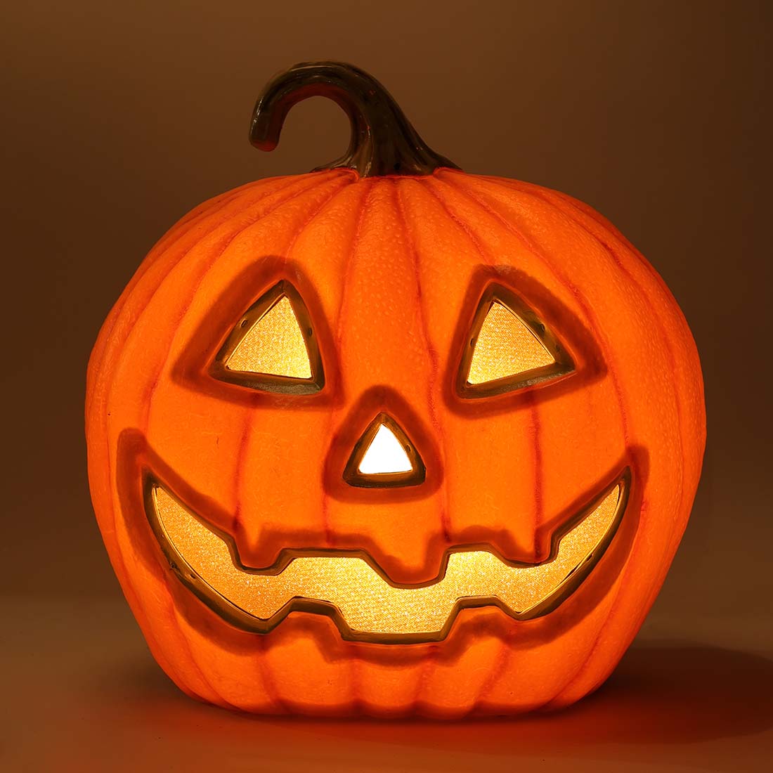 Lighted Big JackOLantern with Sound Cracker Barrel