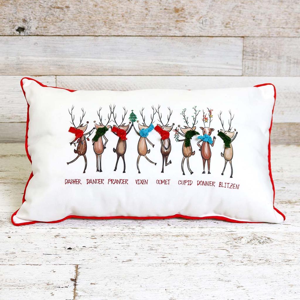 Reindeer throw pillows sales