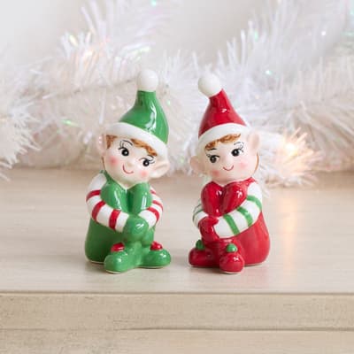 Christmas Elf Salt And Pepper Set