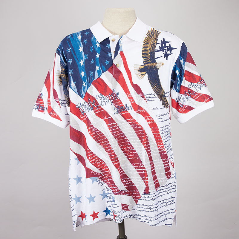 Flag and Eagle Ivory Polo - Cracker Barrel