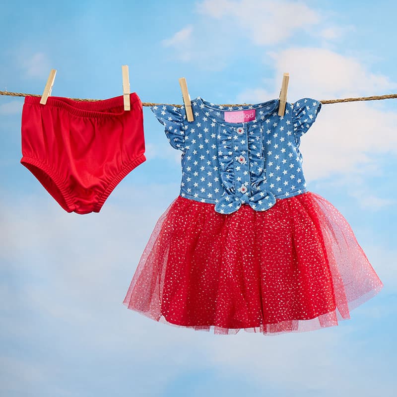 Infant Denim Star Print Tutu Dress Cracker Barrel